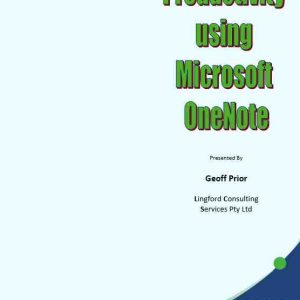 Productivity using OneNote - Training Manual